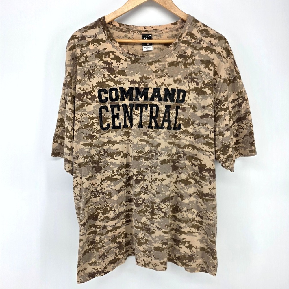 Code V Command Central‎ T Shirt 2X Tan Digital Desert Camo Graphic Tee Military